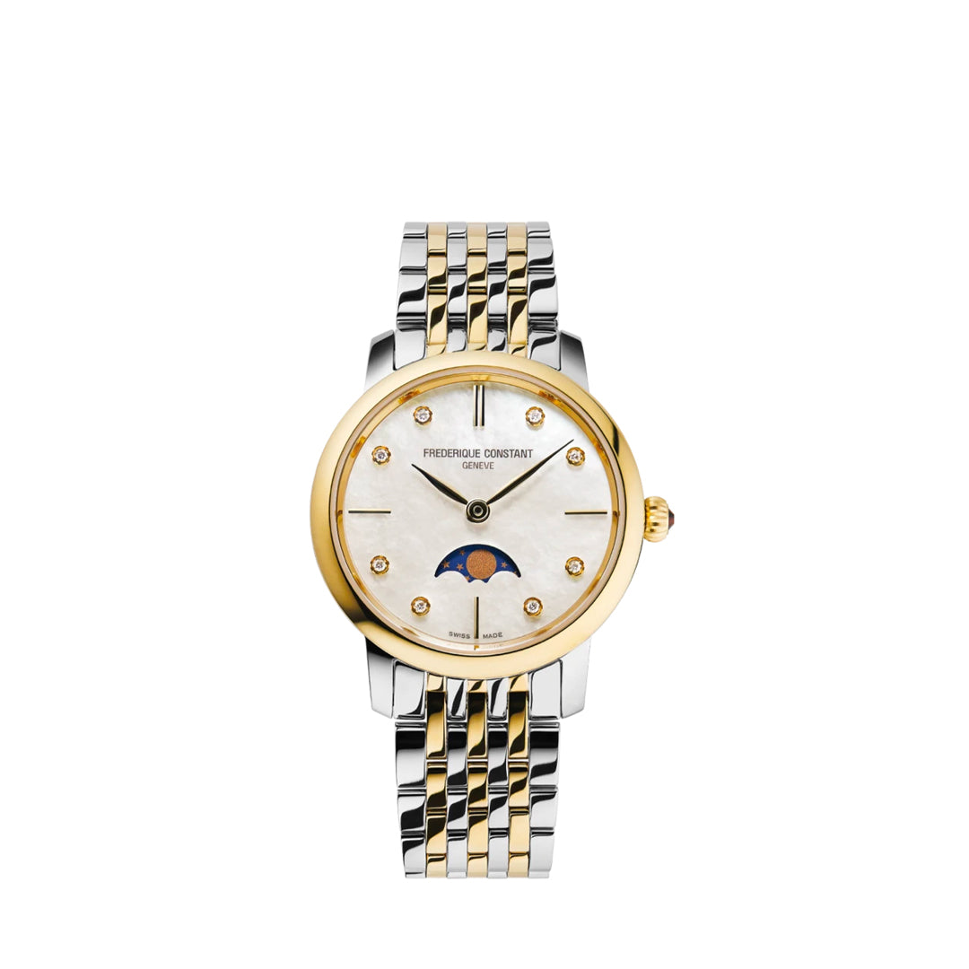 Women's Quartz Diamond Watches Frederique Constant Moonphase