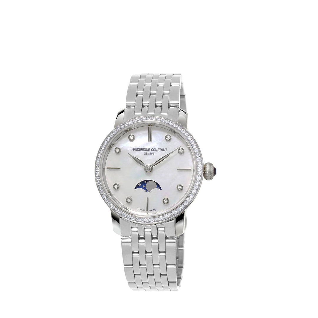 Women's Quartz Diamond Watches Frederique Constant Moonphase