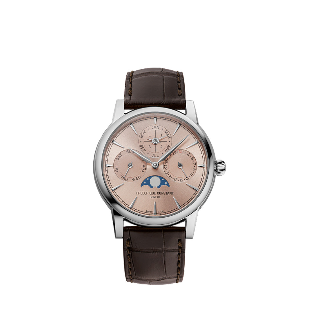 Men's Automatic Moon Phase Watches Frederique Constant Perpetual Calendar