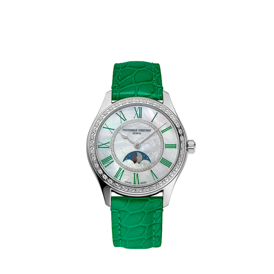Women's Automatic Moon Phase Diamond Watches Frederique Constant