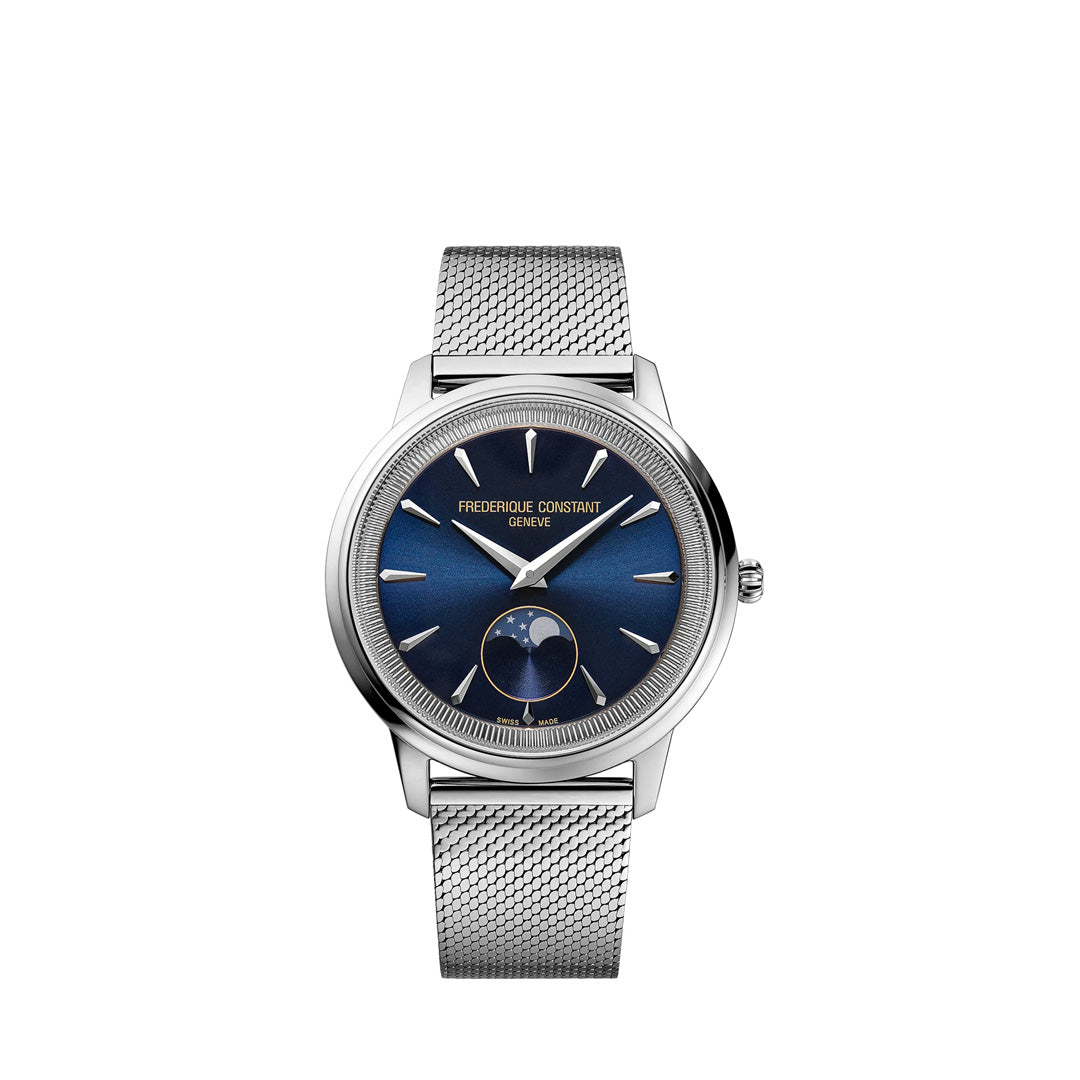 Men's Quartz Moon Phase Watches Frederique Constant Moneta