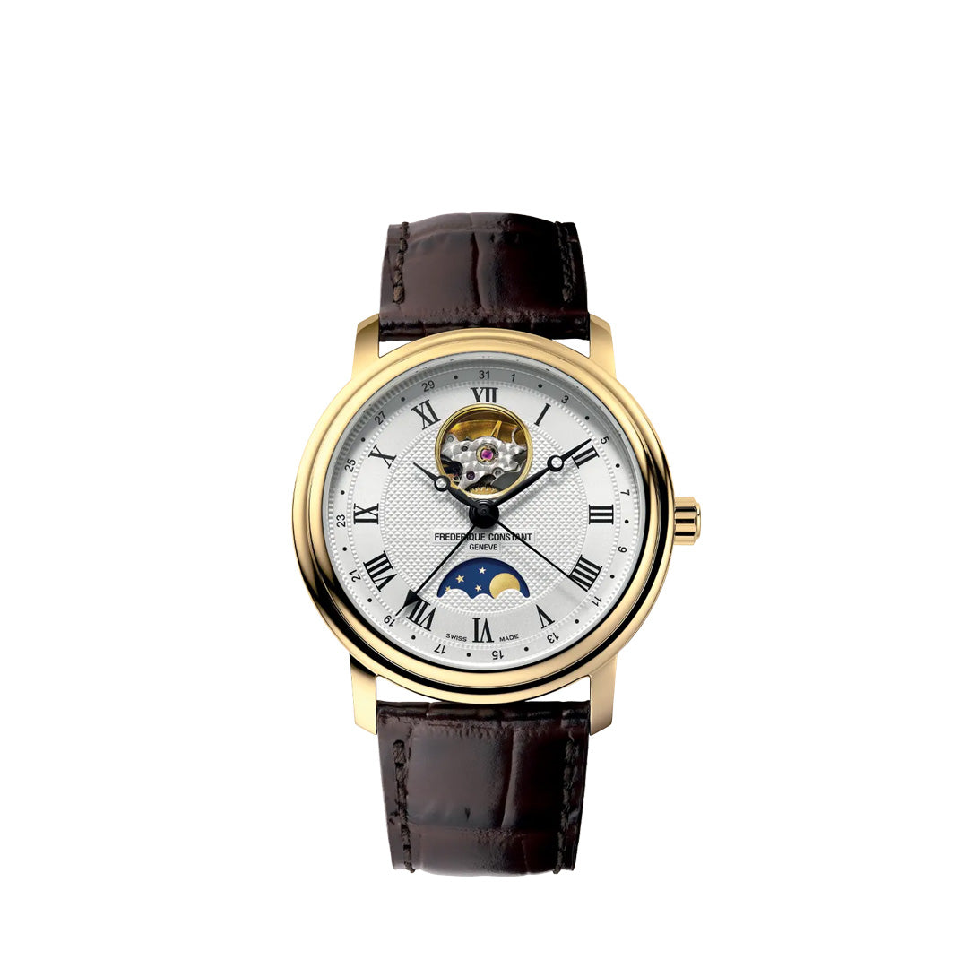 Men's Automatic Moon Phase Watches Frederique Constant Heart Beat  Date