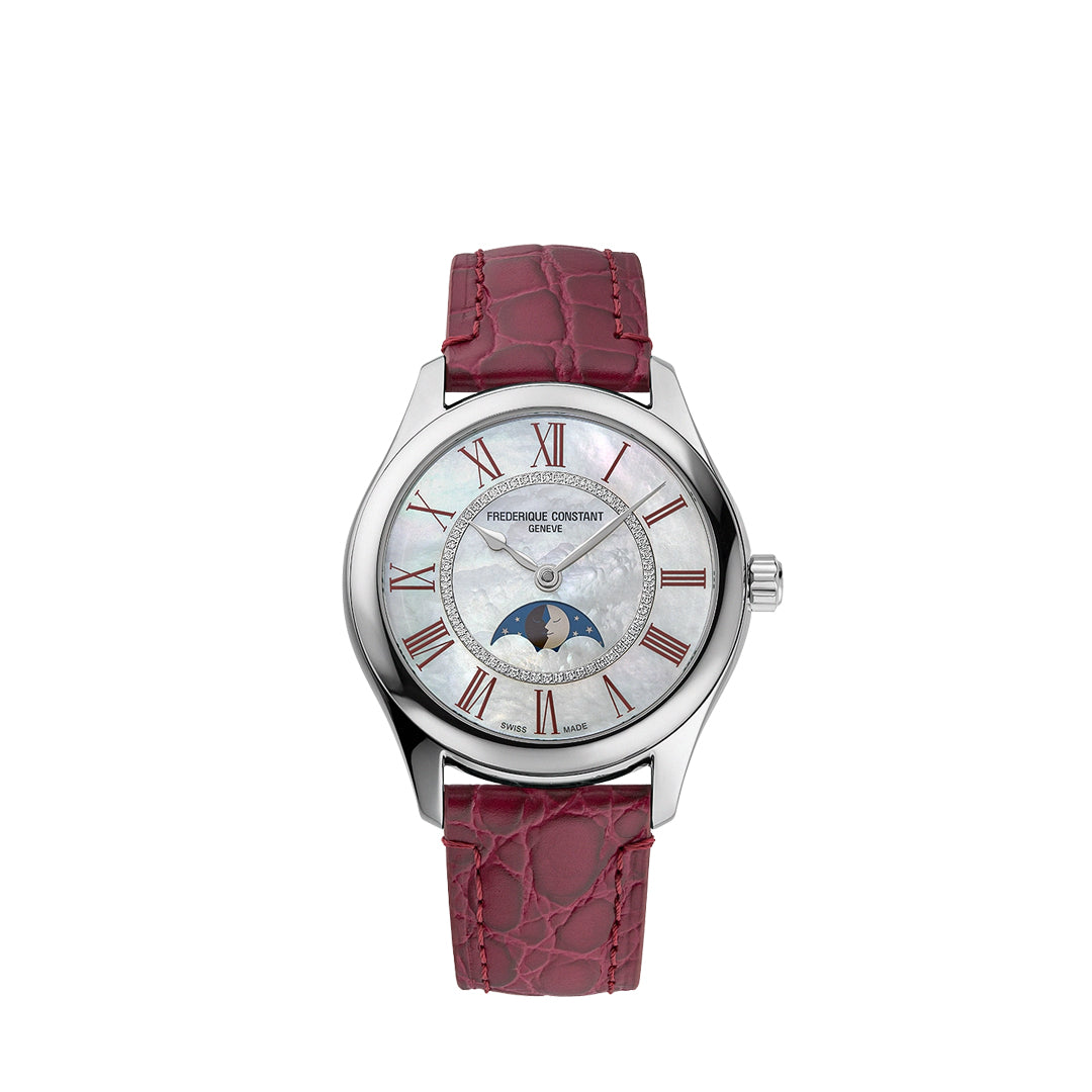 Women's Automatic Moon Phase Diamond Watches Frederique Constant