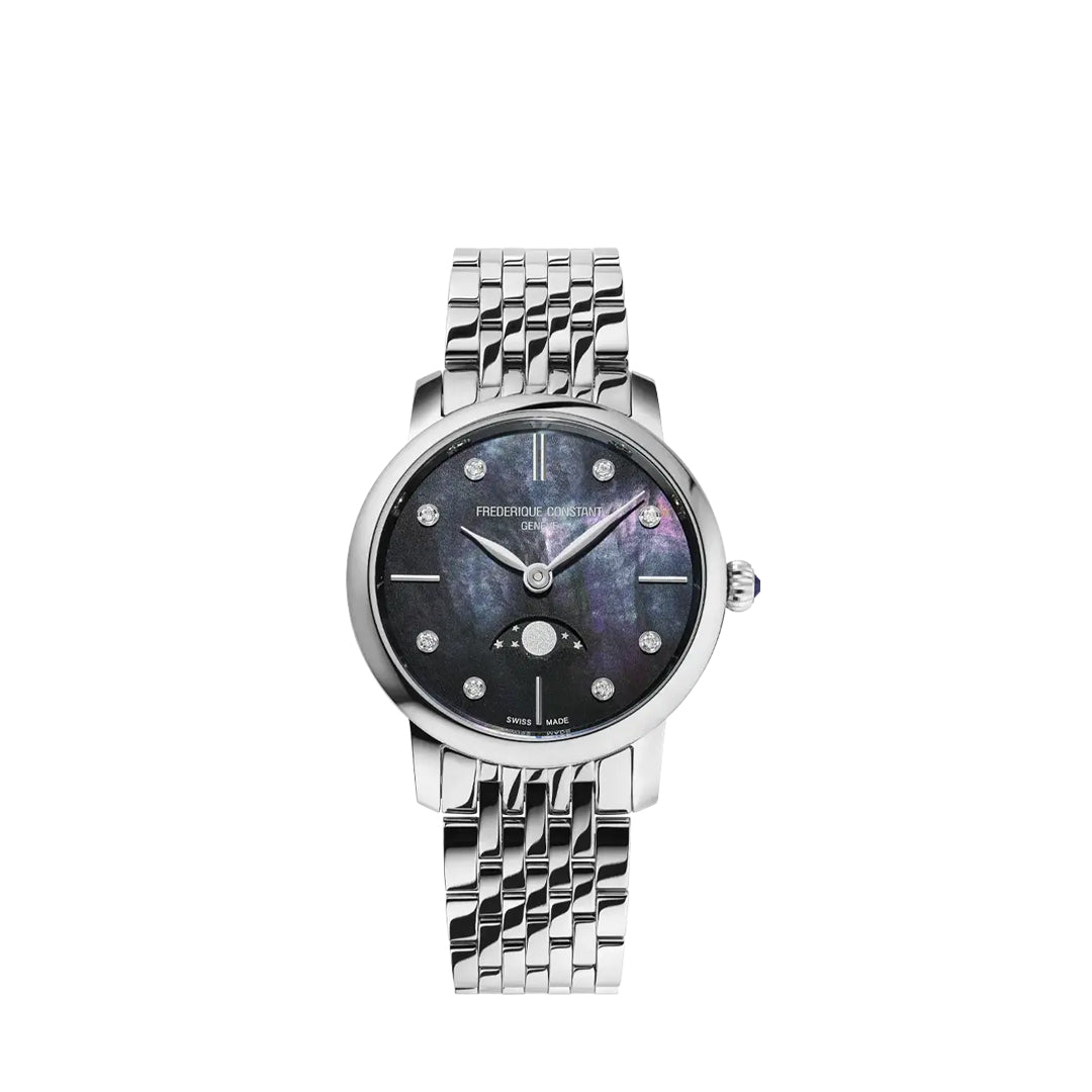 Women's Quartz Moon phase Diamond Watches Frederique Constant