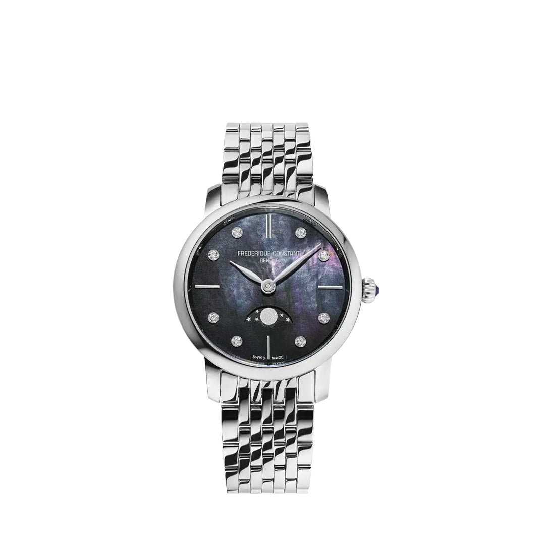 Women's Quartz Diamond Moon Phase Watches Frederique Constant