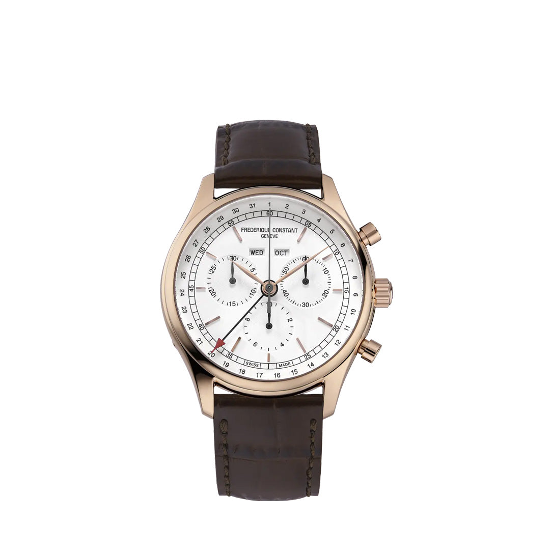 Men's Quartz Chronograph Watches Frederique Constant Triple Calendar