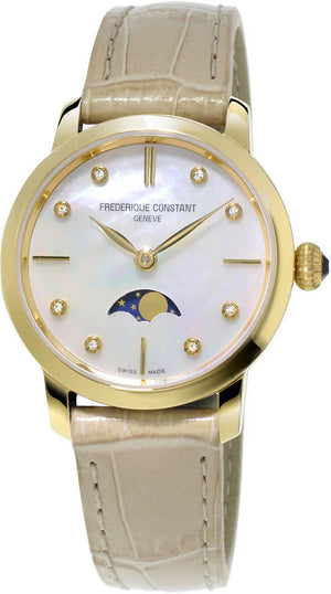 Women's Quartz Diamond Watches Frederique Constant Moonphase